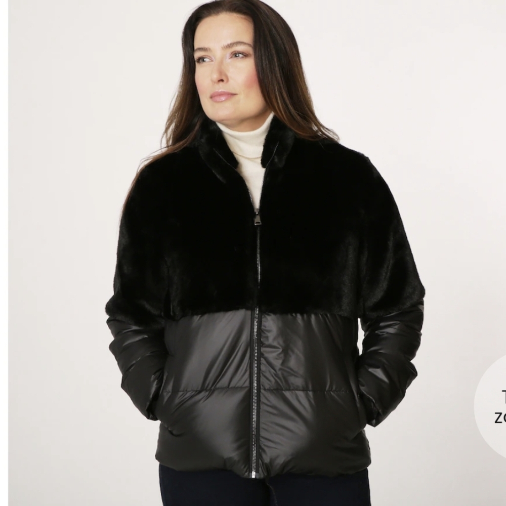 New Faux Fur and puffer coat Jacket